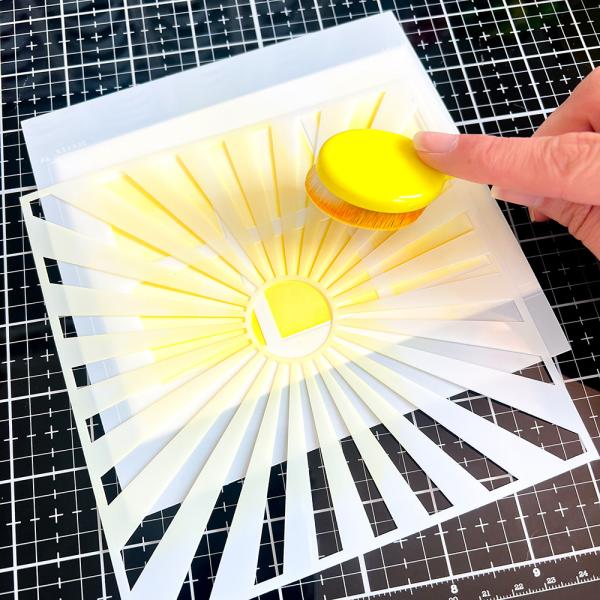 Heffy Doodle Simple Sunburst  Stencil - Schablone
