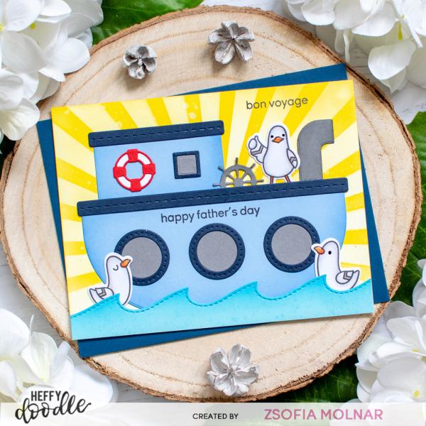 Heffy Doodle Simple Sunburst  Stencil - Schablone