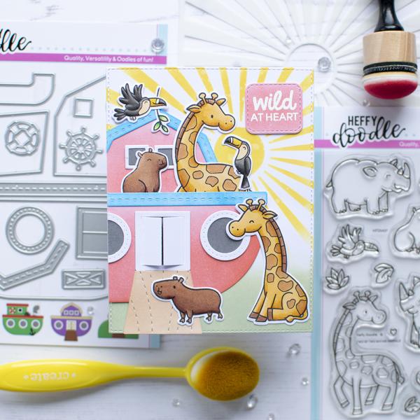 Heffy Doodle Simple Sunburst  Stencil - Schablone