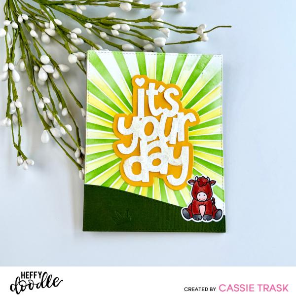 Heffy Doodle Simple Sunburst  Stencil - Schablone