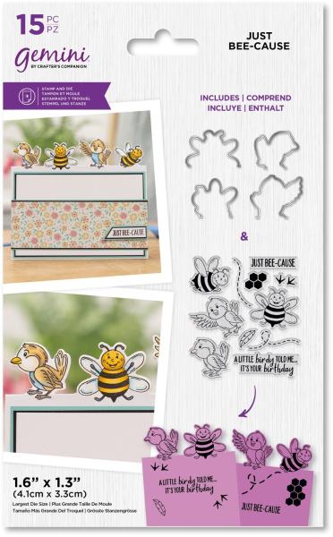 Gemini Cute Character Just Bee-cause  - Stempel & Stanze 