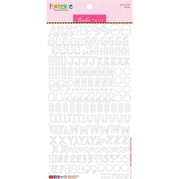 Bella BLVD White Florence Alphabet Sticker 