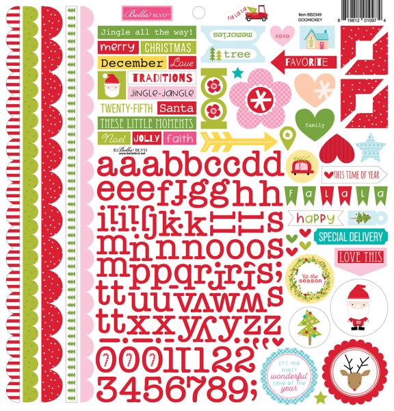 Bella BLVD Fa La La Doohickey Cardstock Sticker 