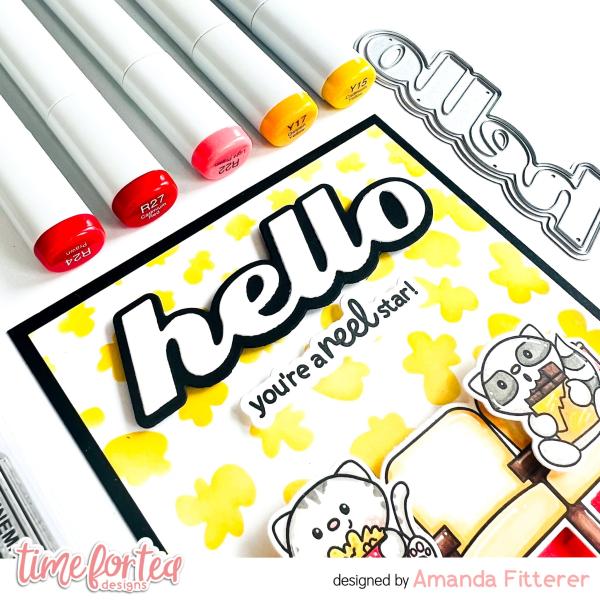 Time For Tea Stencil Designs Popping Popcorn