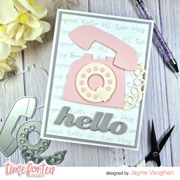 Time For Tea Dies Designs Retro Phone Builder Metal 