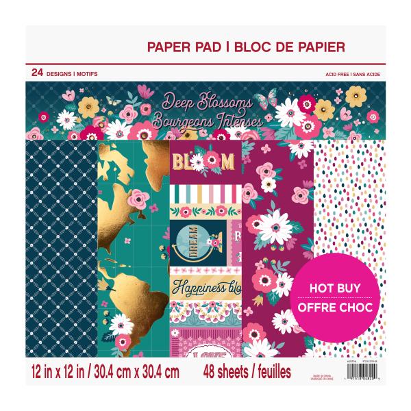 Craft Smith "Deep Blossoms" 12x12" Paper Pad