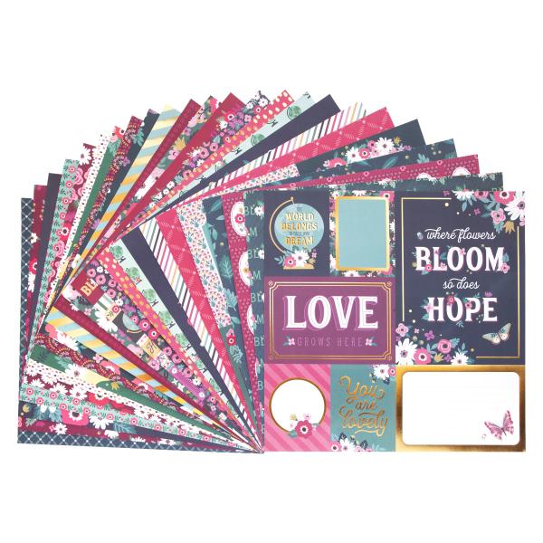 Craft Smith "Deep Blossoms" 12x12" Paper Pad