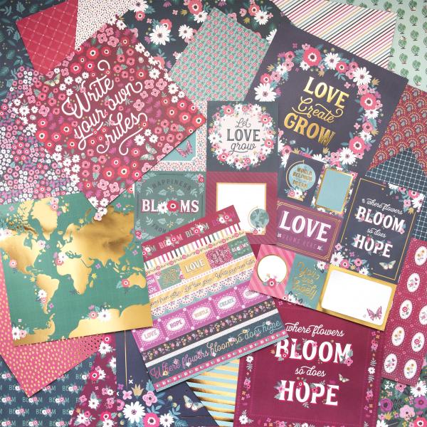 Craft Smith "Deep Blossoms" 12x12" Paper Pad