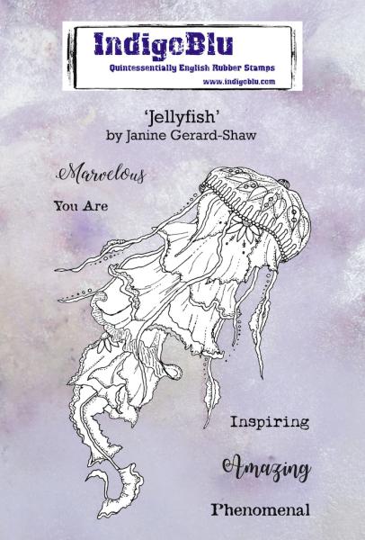 IndigoBlu "Jellyfish" A6 Rubber Stamp