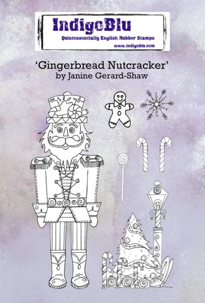 IndigoBlu "Gingerbread Nutcracker" A6 Rubber Stamp