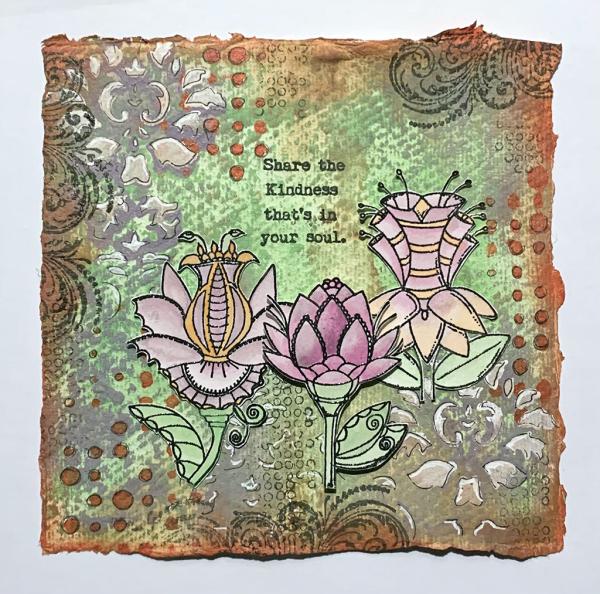 IndigoBlu "Faerie Flora" A6 Rubber Stamp
