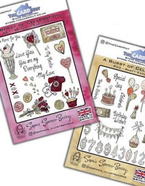 The Card Hut Party Explosion  Clear Stamps Stempelset 