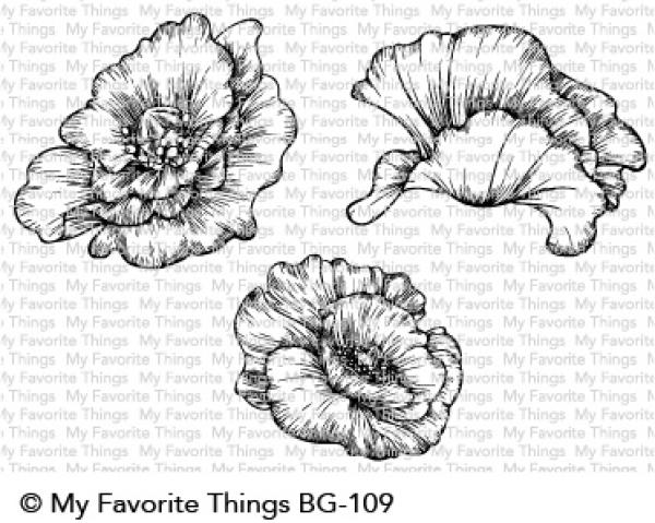 My Favorite Things "Poppy Blooms " Cling Stamp