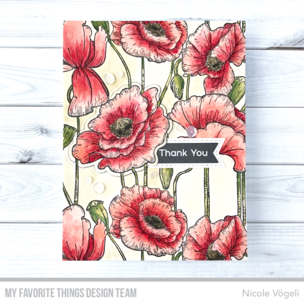 My Favorite Things "Poppy Blooms " Cling Stamp