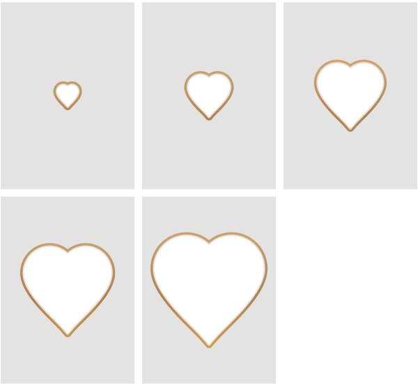 Couture Creations Cut, Foil & Emboss Die "Nesting Negative Hearts Dies"