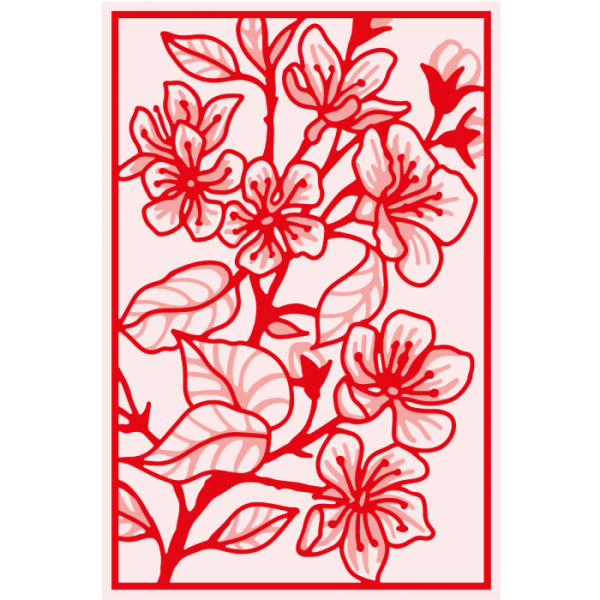 Gemini Cherry Blossom Window  Double-Sided Die - doppelseitige Stanze Kirschblütenfenster
