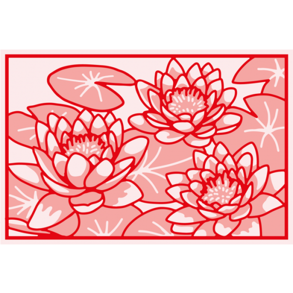 Gemini Water Lily Window  Double-Sided Die - doppelseitige Stanze Seerosenfenster