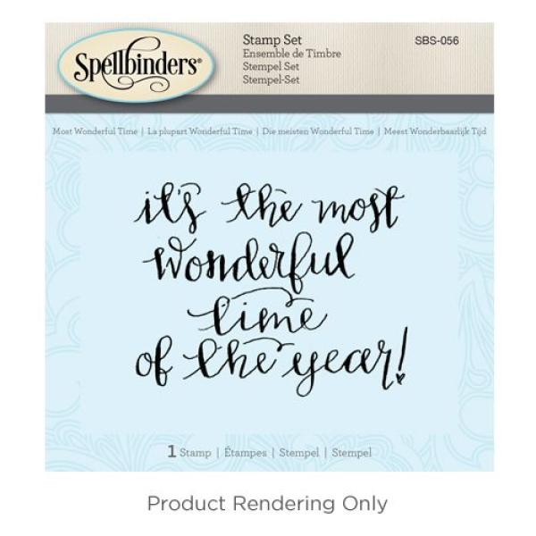 Spellbinders Cling Stamp - "Most Wonderful Time" - Gummistempel