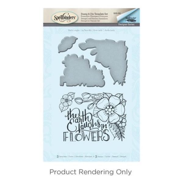 Spellbinders Stempel & Stanzset "Earth Laughs Stamp And Die Set"