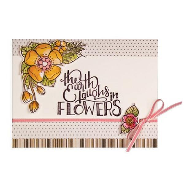 Spellbinders Stempel & Stanzset "Earth Laughs Stamp And Die Set"