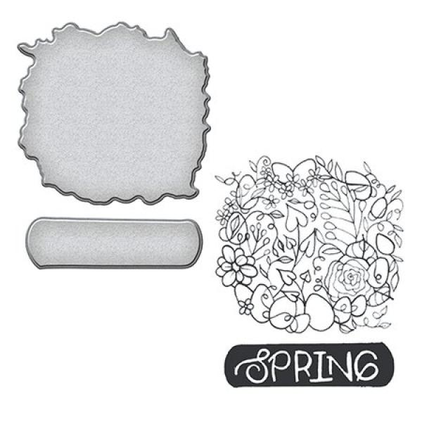 Spellbinders Stempel & Stanzset "Spring Stamp And Die Set"