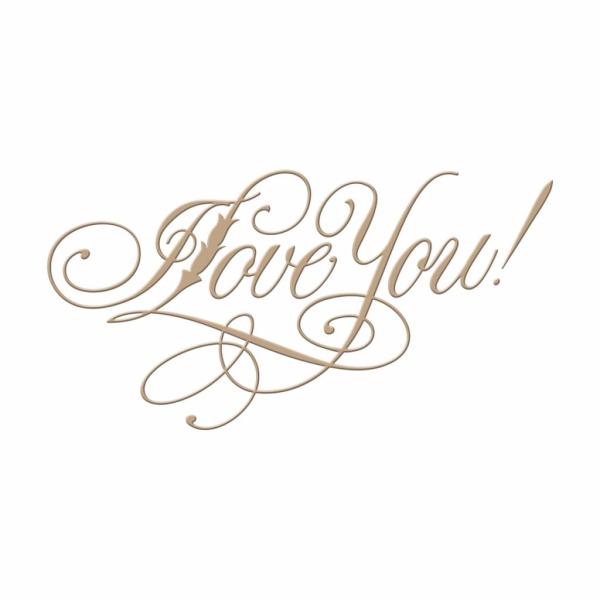 Spellbinders Hotfoil Plate - "Copperplate Script I Love You"