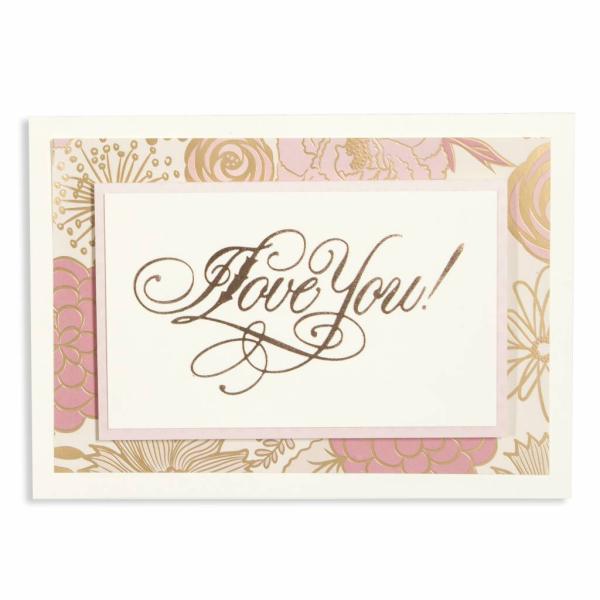 Spellbinders Hotfoil Plate - "Copperplate Script I Love You"
