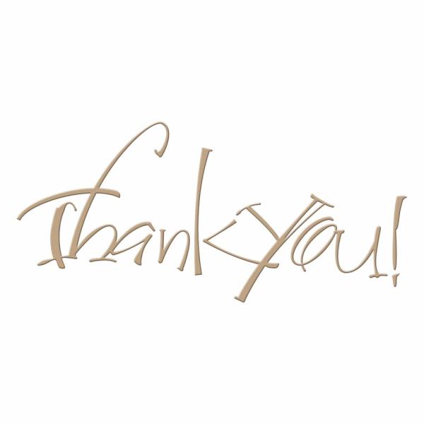 Spellbinders Hotfoil Plate - "Thank You"