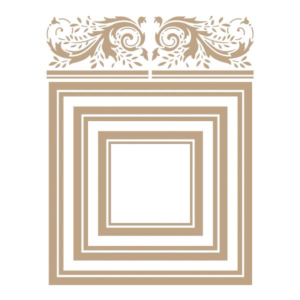 Spellbinders Hotfoil Plate - "Crowned Rimmed Squares"