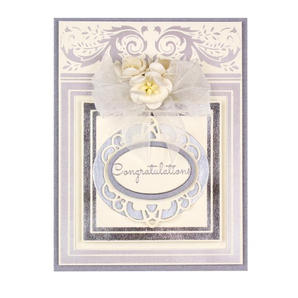 Spellbinders Hotfoil Plate - "Crowned Rimmed Squares"