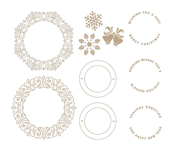 Spellbinders Hotfoil Plate - "Filigree Glimmer Wreaths Glimmer"