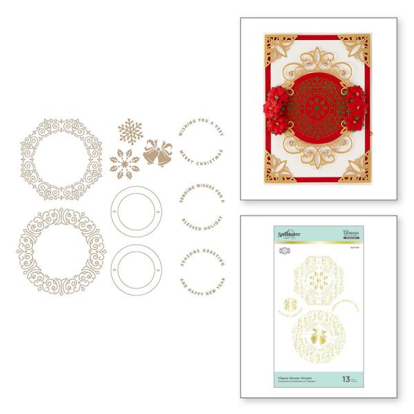 Spellbinders Hotfoil Plate - "Filigree Glimmer Wreaths Glimmer"