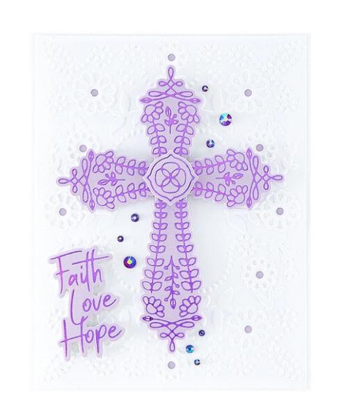 Spellbinders Hotfoil Plate - Gleaming Cross Glimmer