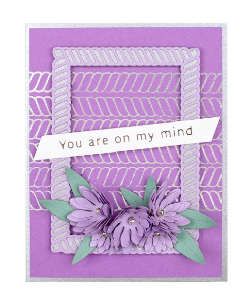 Spellbinders Hotfoil Plate - "Elegant Twist Glimmer Borders & Sentiments"