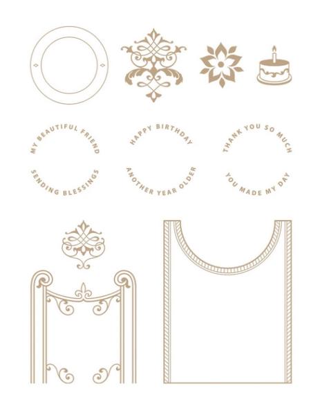 Spellbinders Hotfoil Plate - "Filigree Crescent Band Glimmer"