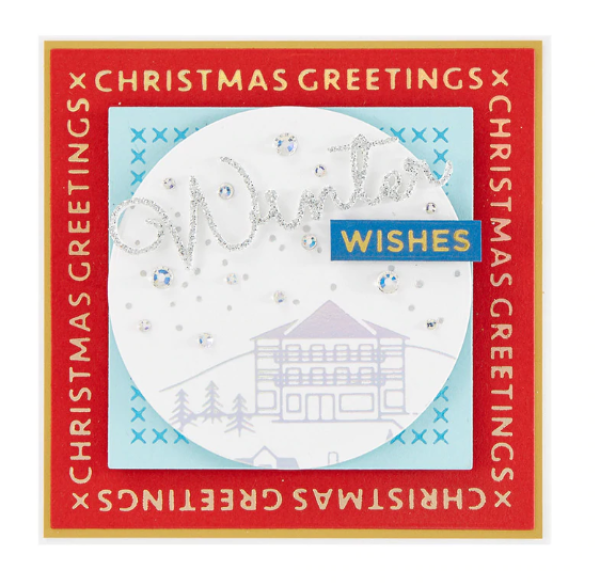 Spellbinders Hotfoil Plate - "Christmas Essential Glimmer Squares Glimmer"