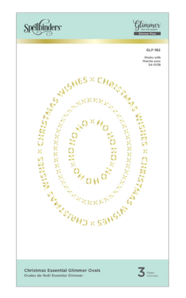 Spellbinders Hotfoil Plate - "Christmas Essential Glimmer Ovals Glimmer"