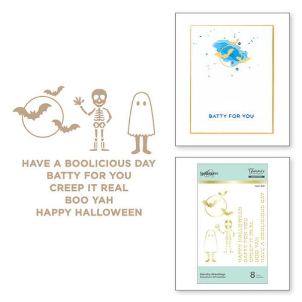 Spellbinders Hotfoil Plate - "Spooky Greetings Glimmer"