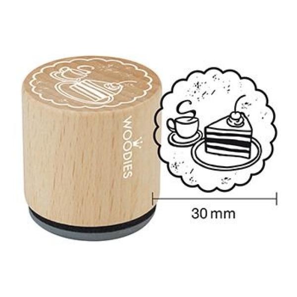 Woodies- Coffee and Cake  - Rubber Stamp 