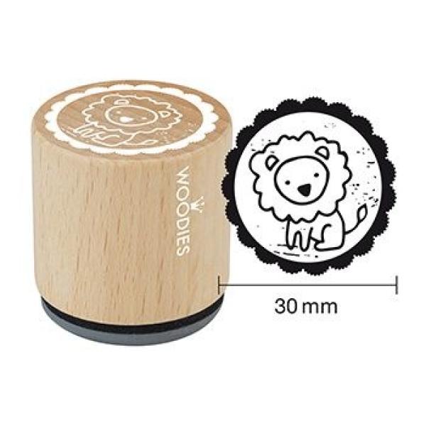 Woodies- Lion  - Rubber Stamp 