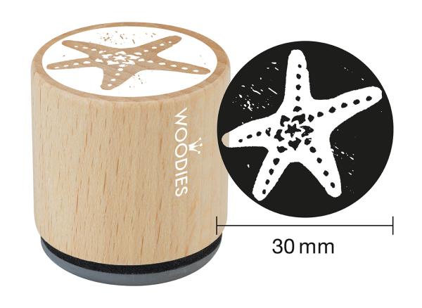 Woodies-  Starfish  - Rubber Stamp 