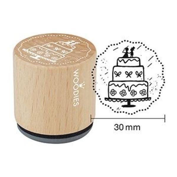 Woodies-  Wedding Cake  - Rubber Stamp 