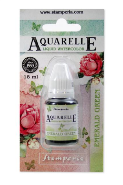 Stamperia Aquarelle Watercolor   "Emerald Green" 18ml - Aquarellfarbe