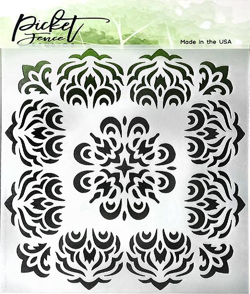 Picket Fence Studios "Fire Burst" Stencil - Schablone