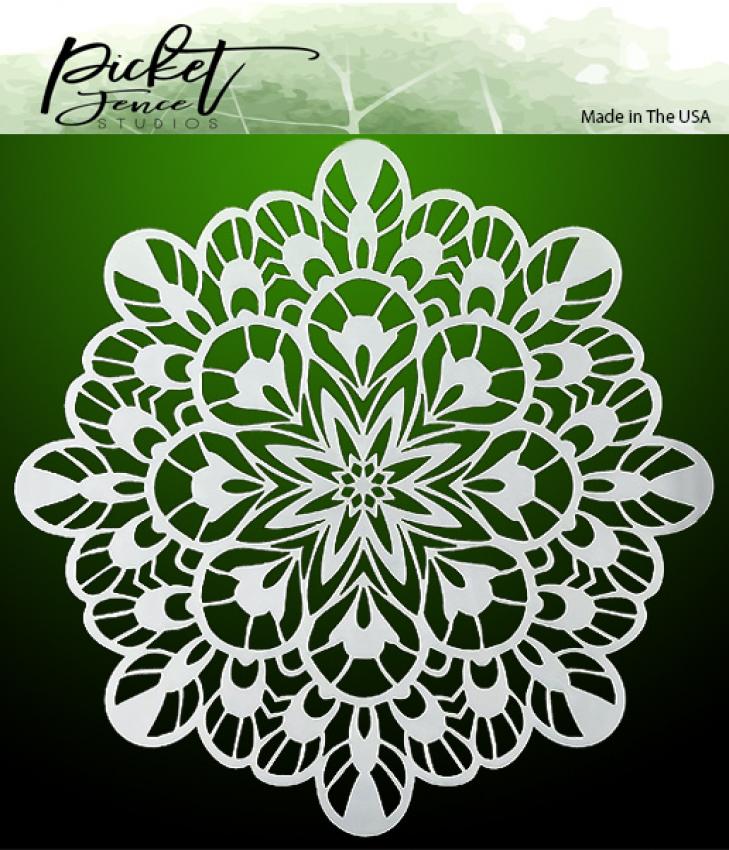 Picket Fence Studios "Fancy Kaleidoscope" Stencil - Schablone