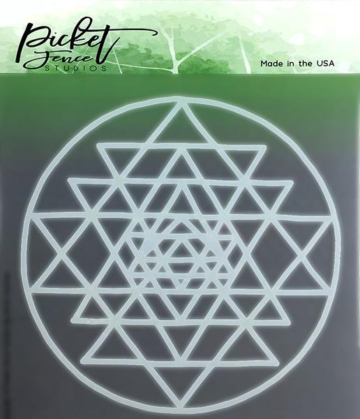 Picket Fence Studios "All About The Triangles" Stencil - Schablone