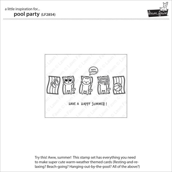 Lawn Fawn Stempelset "Pool Party" Clear Stamp