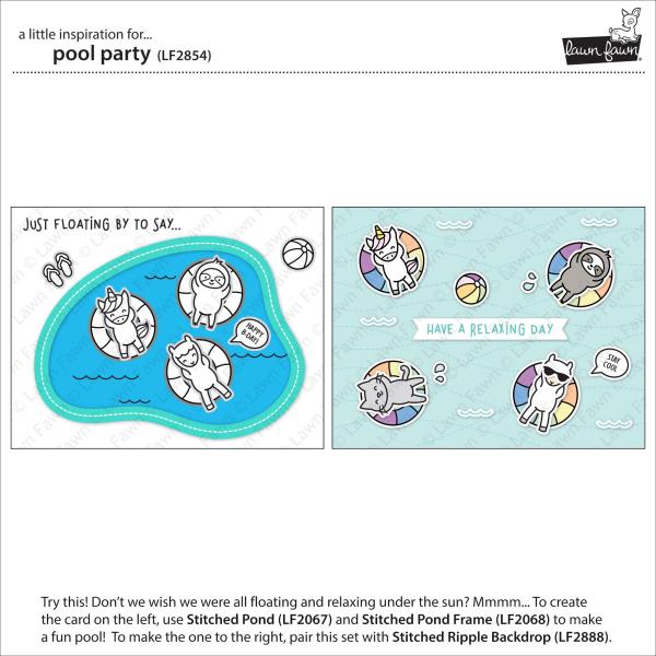 Lawn Fawn Stempelset "Pool Party" Clear Stamp