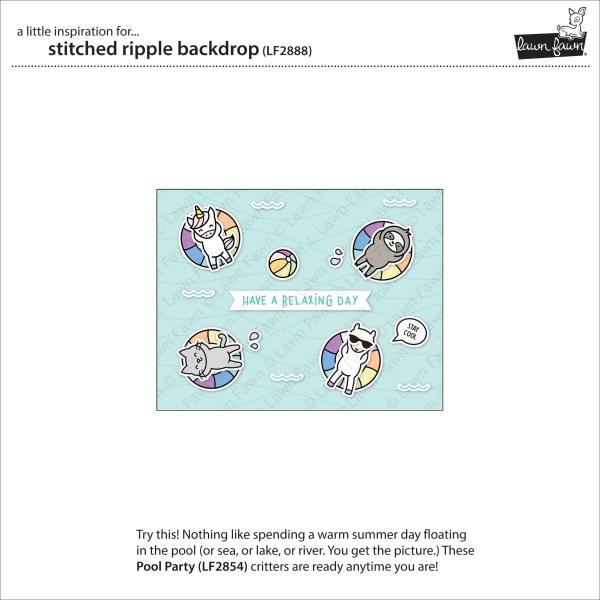Lawn Fawn Craft Dies - "Stitched Ripple Backdrop" - Stanzen