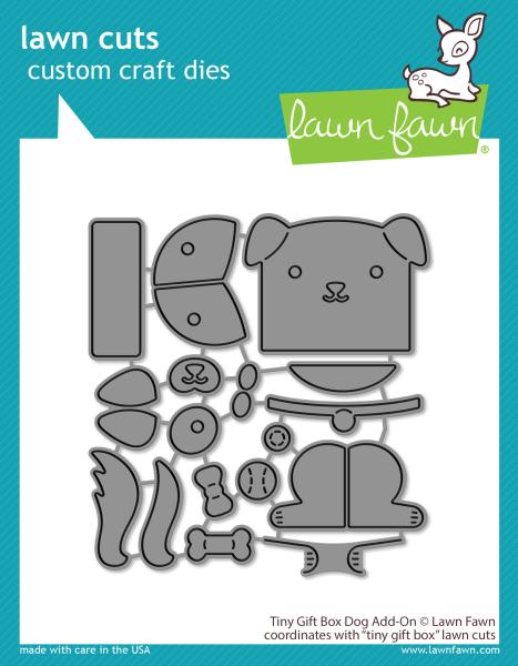 Lawn Fawn Craft Die - "Tiny Gift Box Dog Add-on" Stanzen